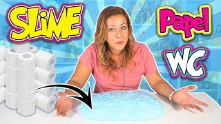 SLIME con PAPEL higiénico  TOILET PAPER SLIME  COMO SE HACE SLIME [upl. by Brittany]