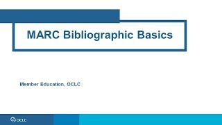 MARC Bibliographic basics [upl. by Nnylyoj545]