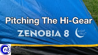 Pitching The HiGear Zenobia 8 Nightfall Tent [upl. by Lasser]