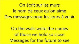 On Écrit Sur Les Murs  Kids United Nouvelle Génération  ParolesEnglish Translation [upl. by Reamy664]