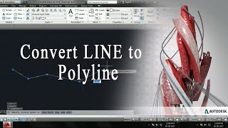 How to Convert LINE to Polyline in AutoCAD [upl. by Meletius]