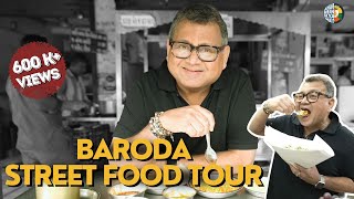 BARODA FAMOUS STREET FOOD TOUR  FARSAN SEV USAL SAMOSA PENDA  KUNAL VIJAYAKAR [upl. by Anilas]