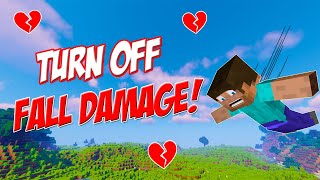 How to turn off Fall Damage in Minecraft [upl. by Haim681]