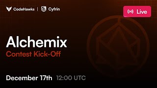 Alchemix  Live Competition KickOff [upl. by Bearce]