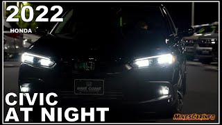 👉 AT NIGHT 2022 Honda Civic Touring  Interior amp Exterior Lighting Overview  Night Drive [upl. by Pam]