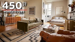 House Tours A 450 Sq Ft One Room Mansion in Brooklyn NY [upl. by Adnilav]