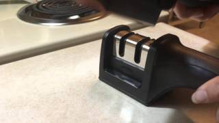 How to use a knife sharpener demonstration [upl. by Seto]