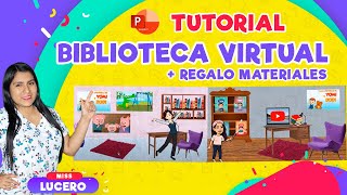 Crear Biblioteca Virtual Completa en Power Point  Aula Virtual  Miss Lucero [upl. by Yllor]