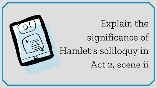 Explain the significance of Hamlets soliloquy in Act 2 scene 2 of William Shakespeares Hamlet [upl. by Anelram]