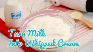 How to Turn Milk Into quotWhipped Creamquot  Gemmas Bold Baking Basics Ep 16 [upl. by Asilam494]