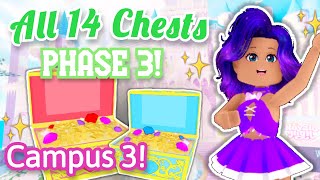 UPDATED ALL 14 CHEST LOCATIONS In CAMPUS 3 Royale High Chests [upl. by Richey194]