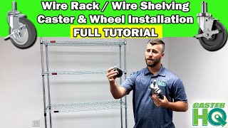 Wire Shelving Wheels amp Caster Installation Tutorial  Fits All Major Brands of Wire Racks [upl. by Naillig206]