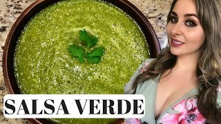 Mexican Salsa Verde How To  3 Step Recipe [upl. by Vinaya]