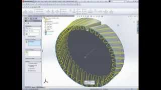 Helical Gear Creation in SolidWorks 2012 [upl. by Eilahs660]