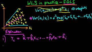 Weighted Least Squares in practice  feasible GLS  part 1 [upl. by Michael]