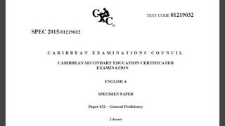 CSEC English A Paper 3 Review [upl. by Jinny83]