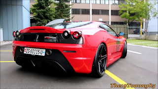 Ferrari 430 Scuderia with ADV1 Wheels amp Capristo Exhaust Downshifts amp Accelerations Sound [upl. by Adnoval]