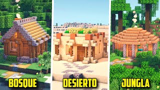 3 CASAS FÁCILES de HACER en MINECRAFT SURVIVAL [upl. by Conway57]