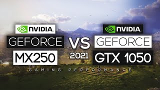 NVIDIA Geforce MX250 VS NVIDIA Geforce GTX 1050 2021 [upl. by Savannah185]