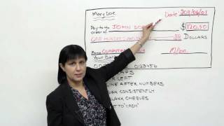 Practical English How to write a check [upl. by Notrab]