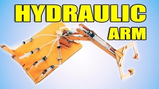 DIY HYDRAULIC Powered ROBOTIC ARM from Cardboard  Creative Minds [upl. by Elfstan355]