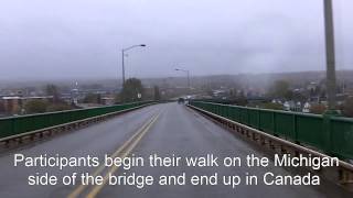 Crossing the Sault Ste Marie International Bridge into Canada [upl. by Valora]