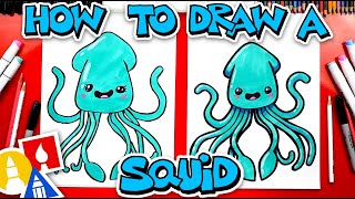 How To Draw A Funny Cartoon Squid [upl. by Garcia]