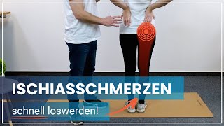 Ischias Übungen ➡️ 4 Übungen gegen Ischiasschmerzen ✅ Soforthilfe [upl. by Hyacinthia576]