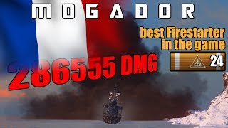 Mogador Fire Counting 155k in Fire Damage NA DMG Record World of Warships [upl. by Donelson239]