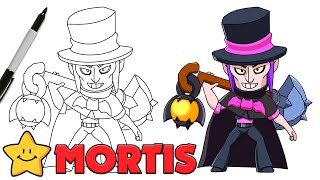 How To Draw MORTIS  Brawl Stars  Step By Step  Tutorial [upl. by Aicissej]