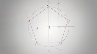 Draw pentagon with compass inscribe a given circleStepbyStep [upl. by Ossy]