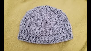 The Basketweave Hat Crochet Tutorial [upl. by Orelie157]