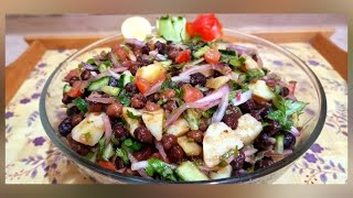 Kala Channa Chat Recipe  Black Chick peas Channa Chat by Aromalicious Cooking with Amna [upl. by Lashondra]