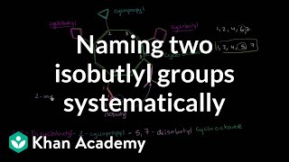 Naming two isobutyl groups systematically  Organic chemistry  Khan Academy [upl. by Neerahs]