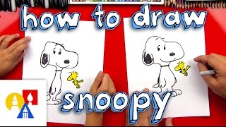 How To Draw Snoopy And Woodstock [upl. by Eanrahs]