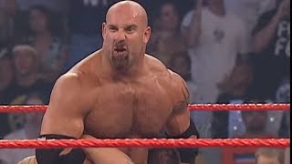 Goldberg hits Randy Orton with the Jackhammer Raw Sept 1 2003 [upl. by Anomahs]