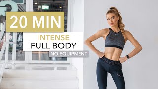 20 MIN FULL BODY WORKOUT  Intense Version  No Equipment I Pamela Reif [upl. by Leiand]