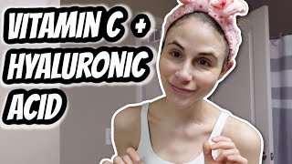 Vlog Using VITAMIN C AND HYALURONIC ACID  Dr Dray [upl. by Foulk]