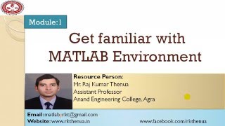 Lecture2 Get familiar with MATLAB Environment HindiUrdu [upl. by Benedikta]