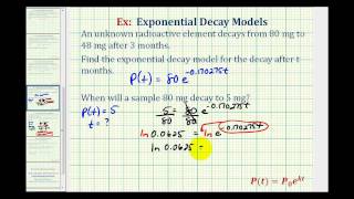 Ex Exponential Decay Function with Logarithms [upl. by Singleton11]