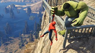 GTA 5 Epic Ragdolls SPIDERMAN vs HULK ep73 Euphoria Physics Flooded Los Santos [upl. by Fleischer]