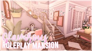 BLOXBURG  Glamorous Blush Roleplay Mansion  House Build [upl. by Alrak]