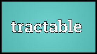 Tractable Meaning [upl. by Nicram]