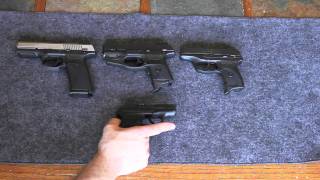 Ruger SR9 vs SR9c vs LC9 vs LCP [upl. by Htor]