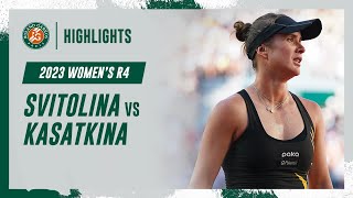 Svitolina vs Kasatkina Round 4 Highlights  RolandGarros 2023 [upl. by Kcinemod367]