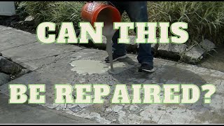 How To Resurface A Badly Damaged Concrete Walkway [upl. by Romilly547]