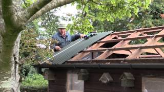 How to reroof a shed with Onduline corrugated roofing sheets [upl. by Betthel]