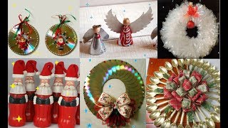 30 ADORNOS NAVIDEÑOS CON MATERIAL RECICLADO [upl. by Tudor822]