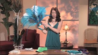 How to make a simple Feather Headpiece [upl. by Dlorad]