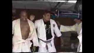 Rolling with Rickson Gracie in his garage [upl. by Pablo696]